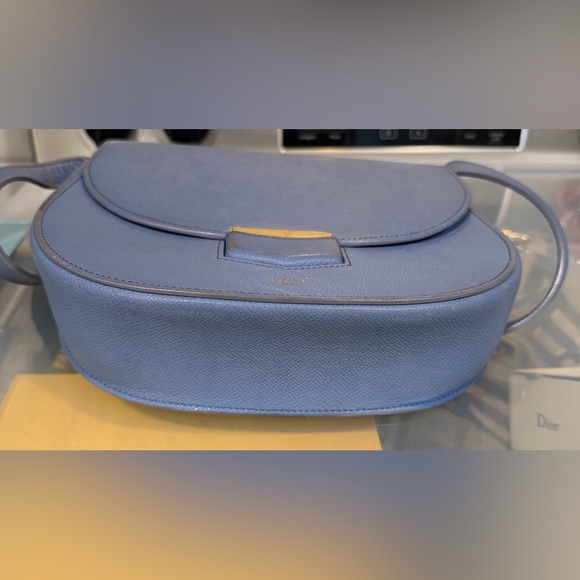 Celine Blue Leather Trotteur Crossbody Bag - Picture 3 of 6